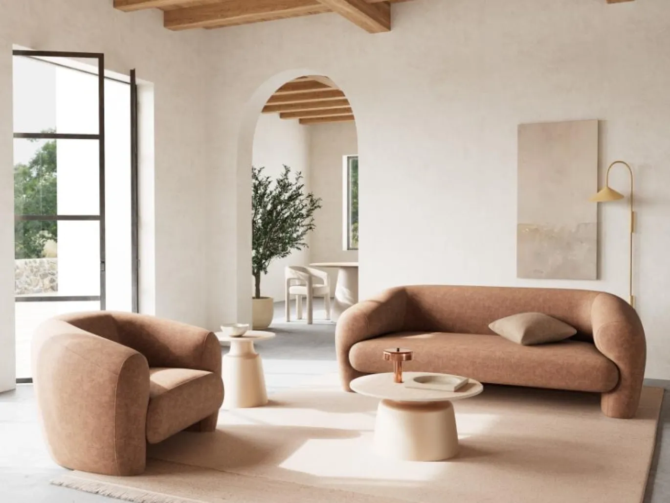 Salontafel Santorini Travertin Beige - Giga Living