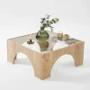 Salontafel Seine Glas/Naturel 80cm
