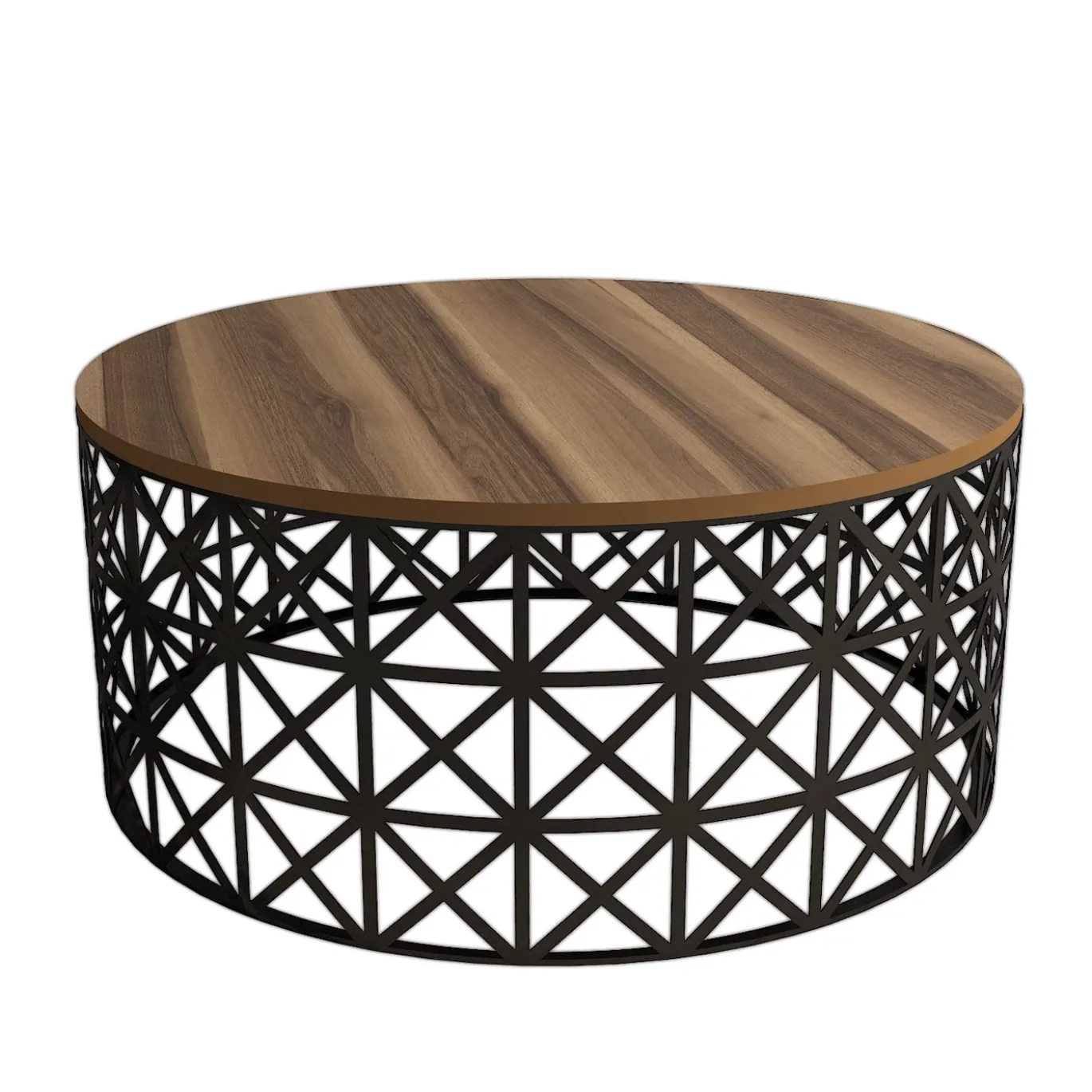Salontafel Selin Walnoot Ø90cm