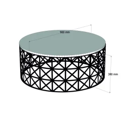 Salontafel Selin Walnoot Ø90cm