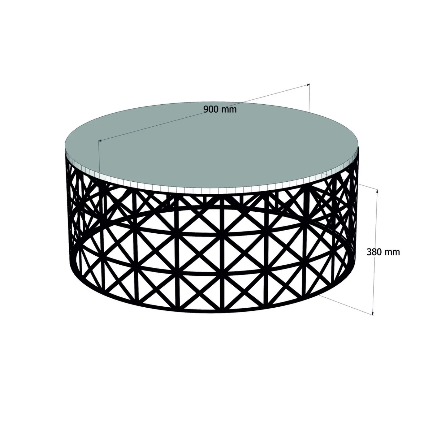 Salontafel Selin Walnoot Ø90cm