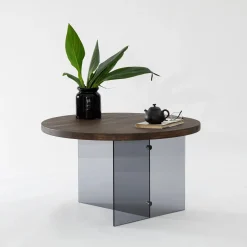 Salontafel Serenity Walnoot/Smoke Ø70cm