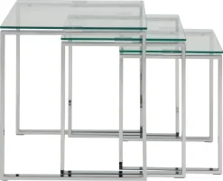 Salontafel Set Jordis Glas Clear 50cm - Giga Living