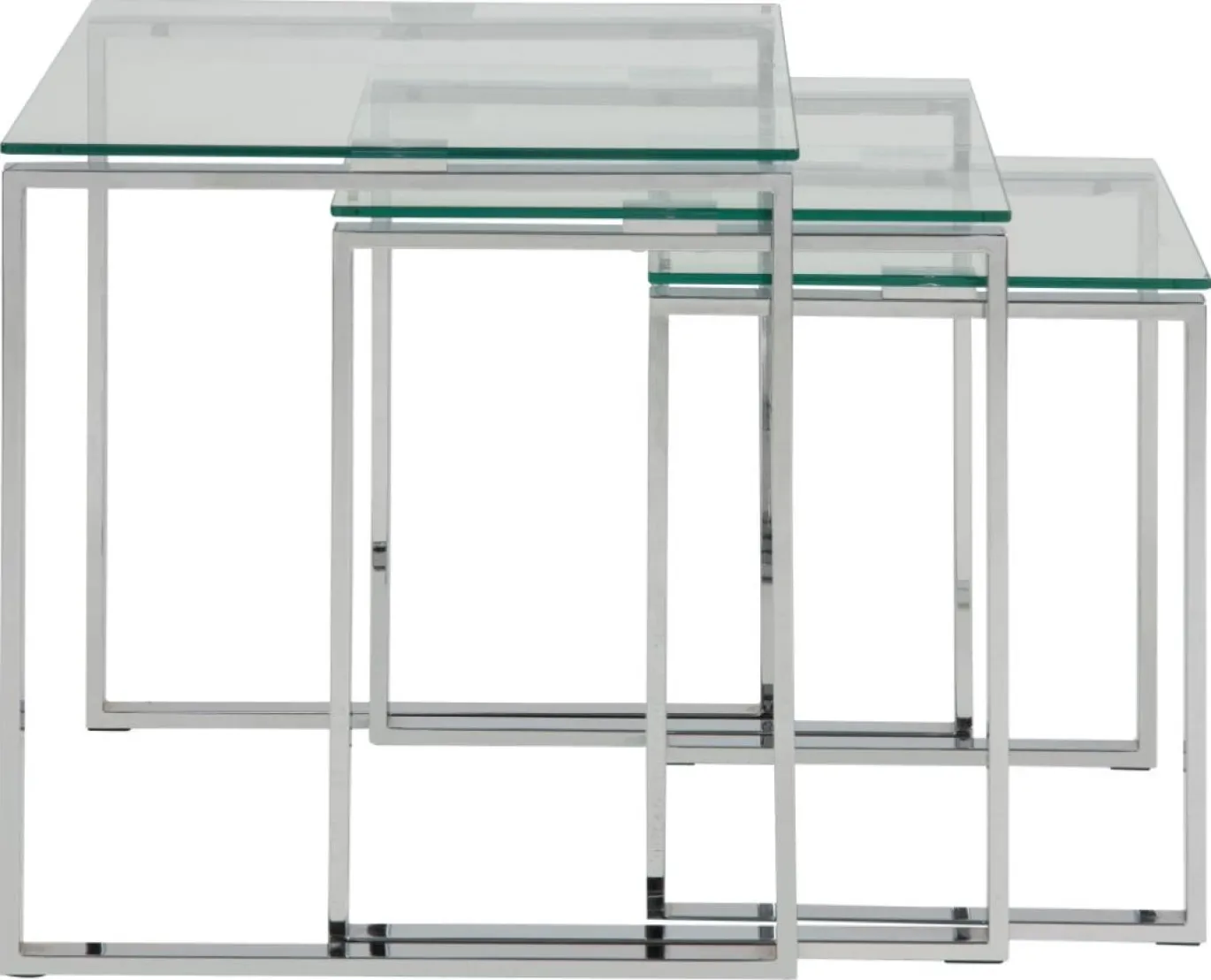 Salontafel Set Jordis Glas Clear 50cm - Giga Living