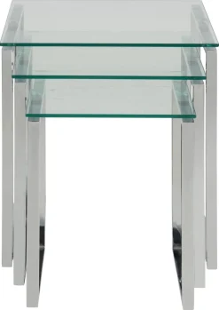 Salontafel Set Jordis Glas Clear 50cm - Giga Living