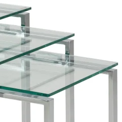 Salontafel Set Jordis Glas Clear 50cm - Giga Living