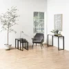 Salontafel Set Jordis Glas Smoked 50cm - Giga Living