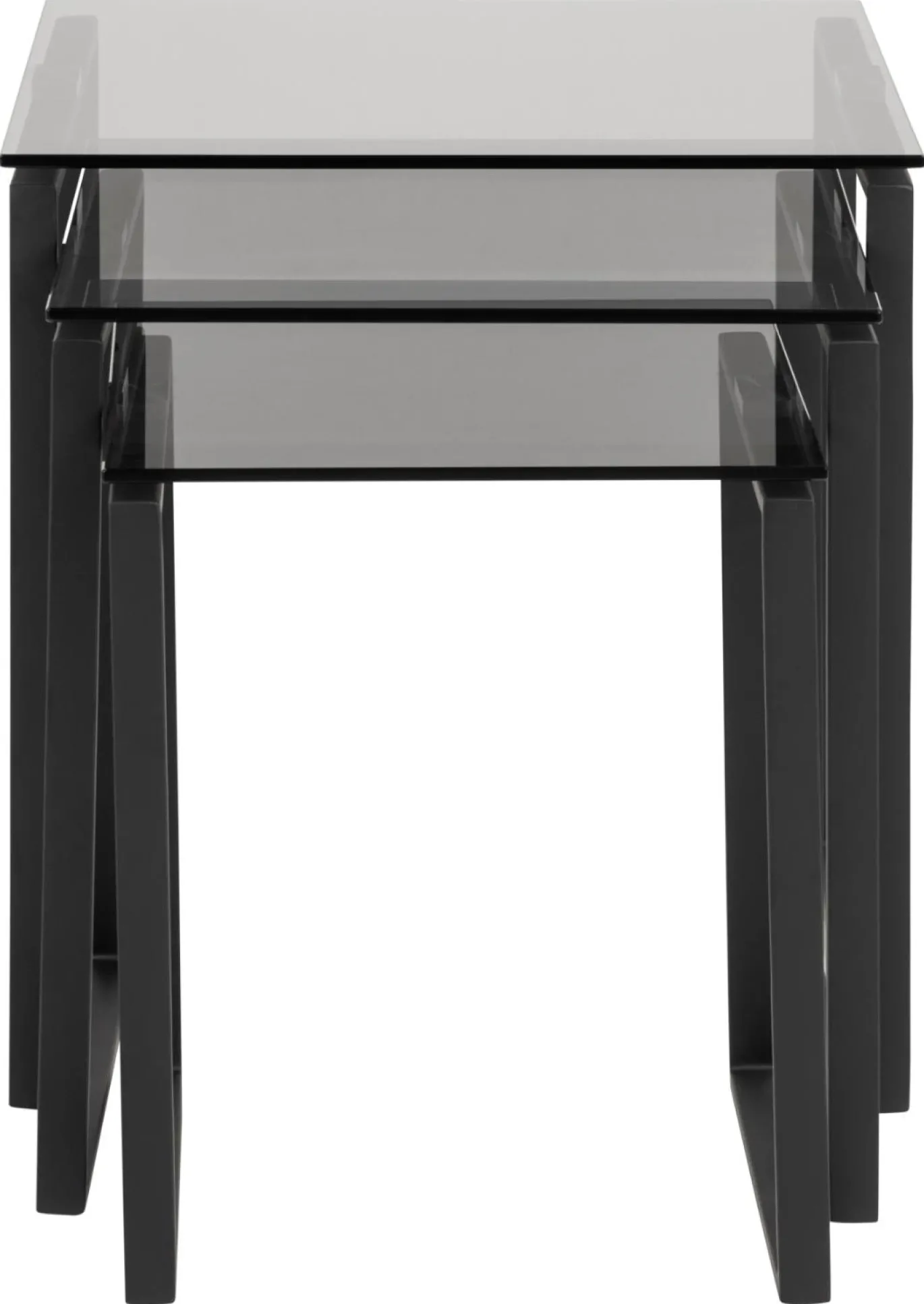Salontafel Set Jordis Glas Smoked 50cm - Giga Living