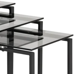 Salontafel Set Jordis Glas Smoked 50cm - Giga Living