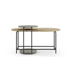 Salontafel Set Rosie Eiken/groen - Giga Meubel