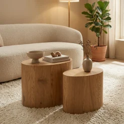 Salontafel Set van 2 Finn MDF Naturel - Giga Living