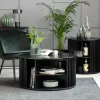 Salontafel Siena Zwart Ø85cm - Giga Living