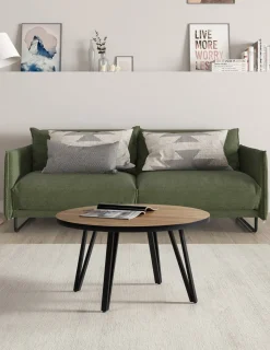 Salontafel Sindi Rond Me 80cm Naturel/bocamina - Giga Meubel