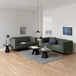 Salontafel Sjors Keramiek Zwart Fairba Ø65,7x40cm - Giga Living