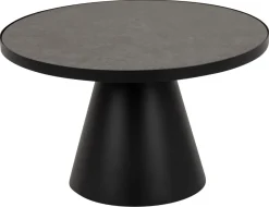 Salontafel Sjors Keramiek Zwart Fairba Ø65,7x40cm - Giga Living