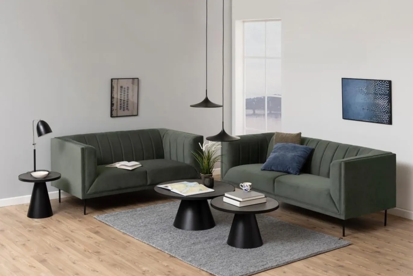 Salontafel Sjors Keramiek Zwart Fairba Ø65,7x40cm - Giga Living