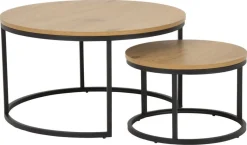 Salontafel Solin set MDF Naturel Ø80cm - Giga Living