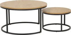 Salontafel Solin set MDF Naturel Ø80cm - Giga Living