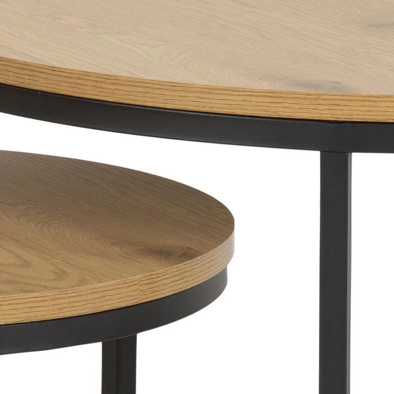 Salontafel Solin set MDF Naturel Ø80cm - Giga Living
