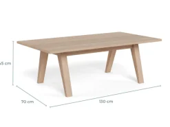 Salontafel Stanford Eiken Wit 130cm - Giga Living