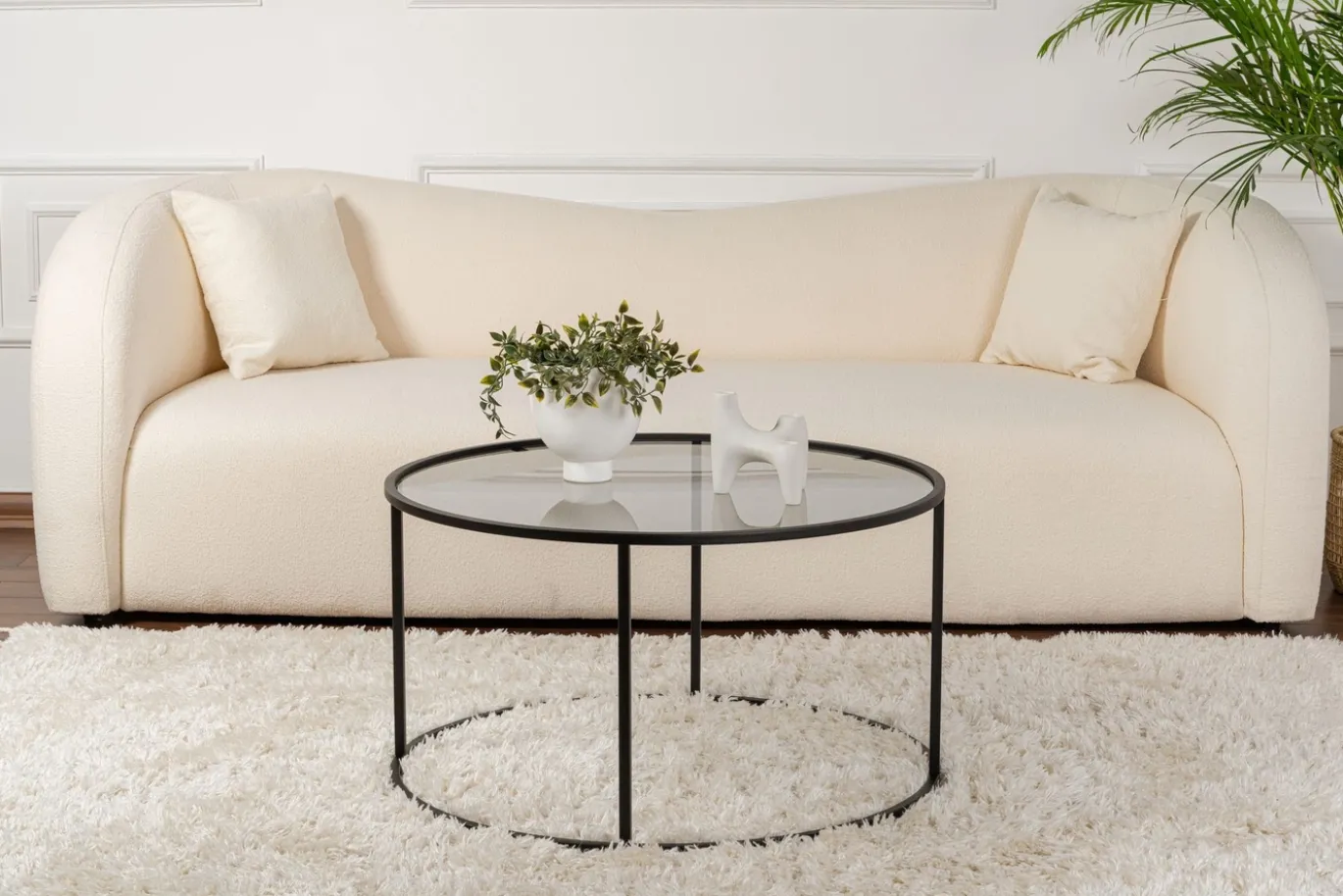 Salontafel Startis Zwart/Smoke Ø80cm