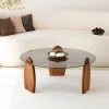 Salontafel Surf Smoke/Bruin Ø90cm