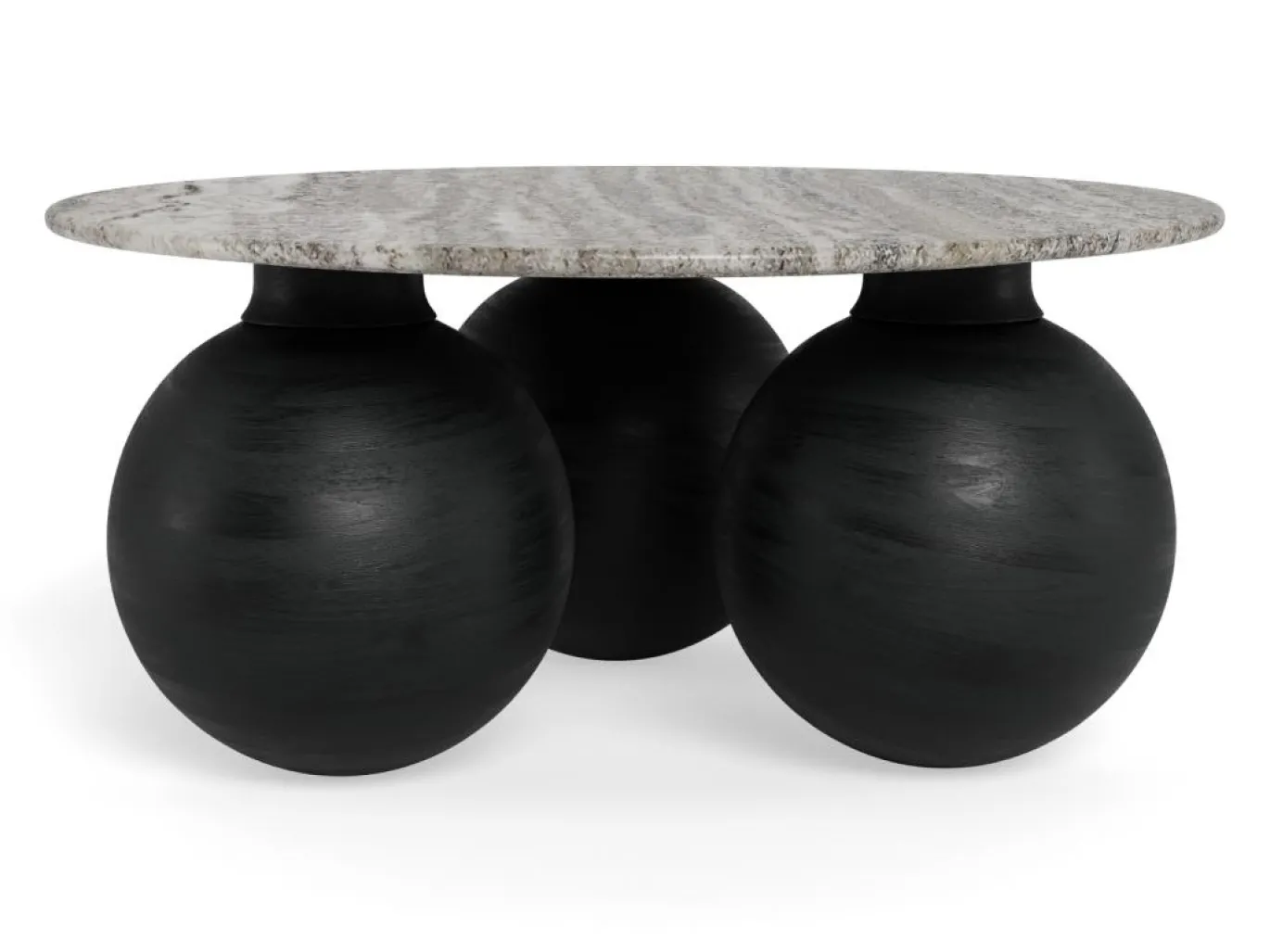 Salontafel Talor Marmer Grijs Zwart Ø95cm - Giga Living