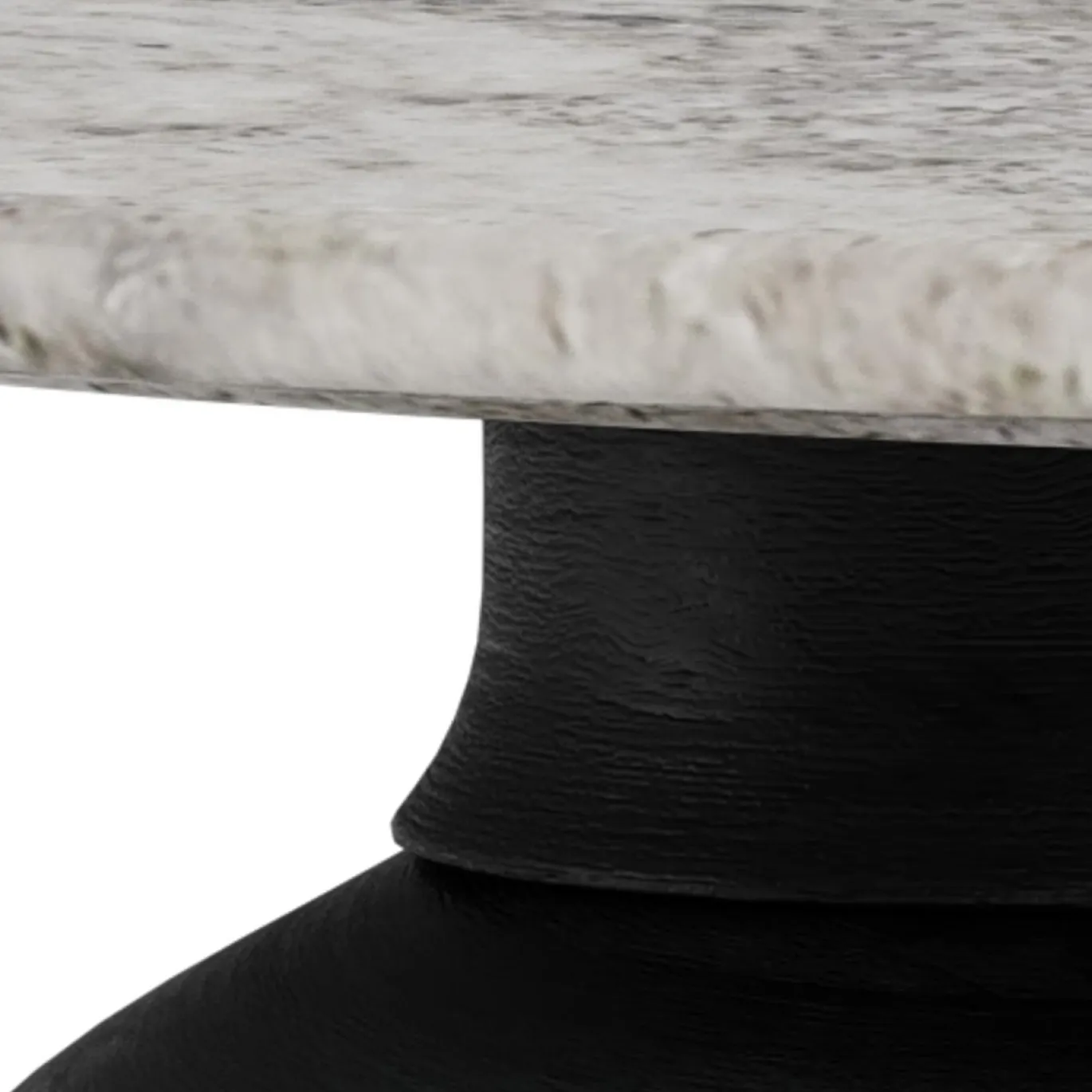 Salontafel Talor Marmer Grijs Zwart Ø95cm - Giga Living