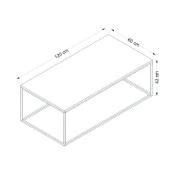 Salontafel Tiger Walnoot 120cm