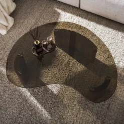 Salontafel Tinto Organisch 130cm Brons Glas - Giga Meubel