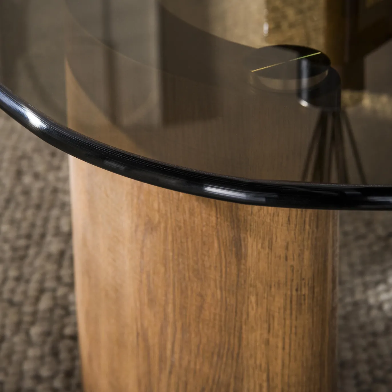 Salontafel Tinto Organisch 130cm Brons Glas - Giga Meubel