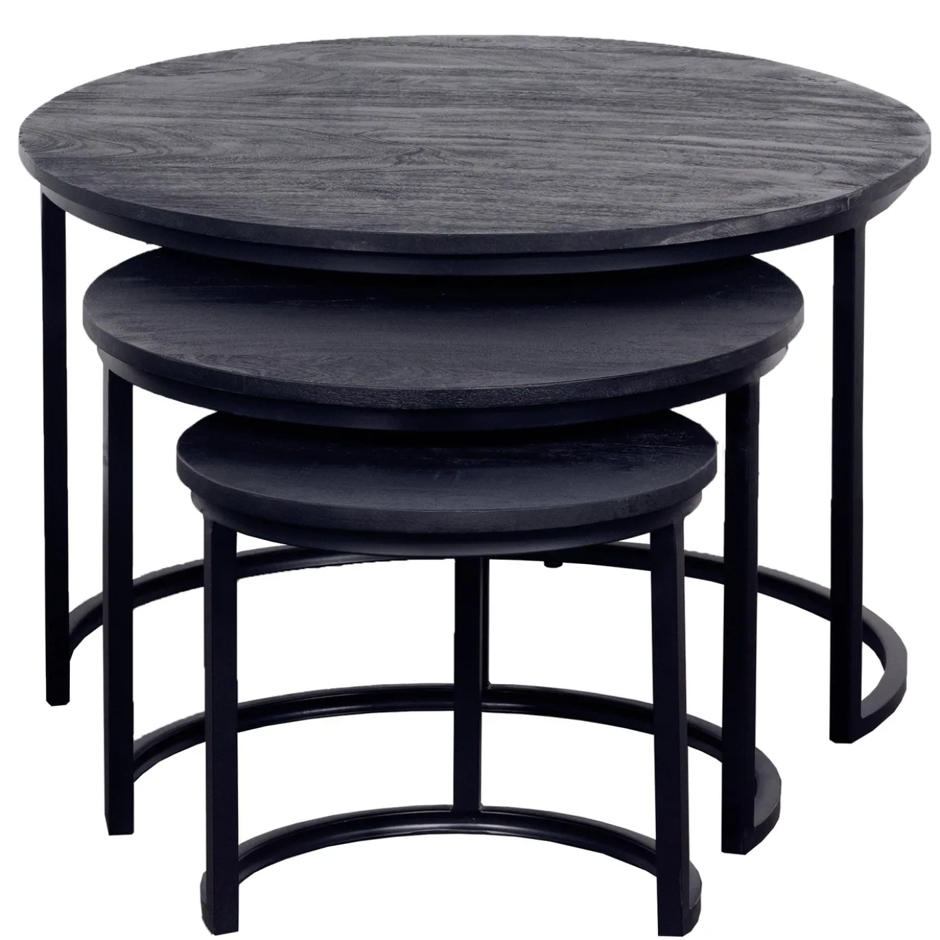 Salontafel Tres Zwart Rond - Giga Meubel