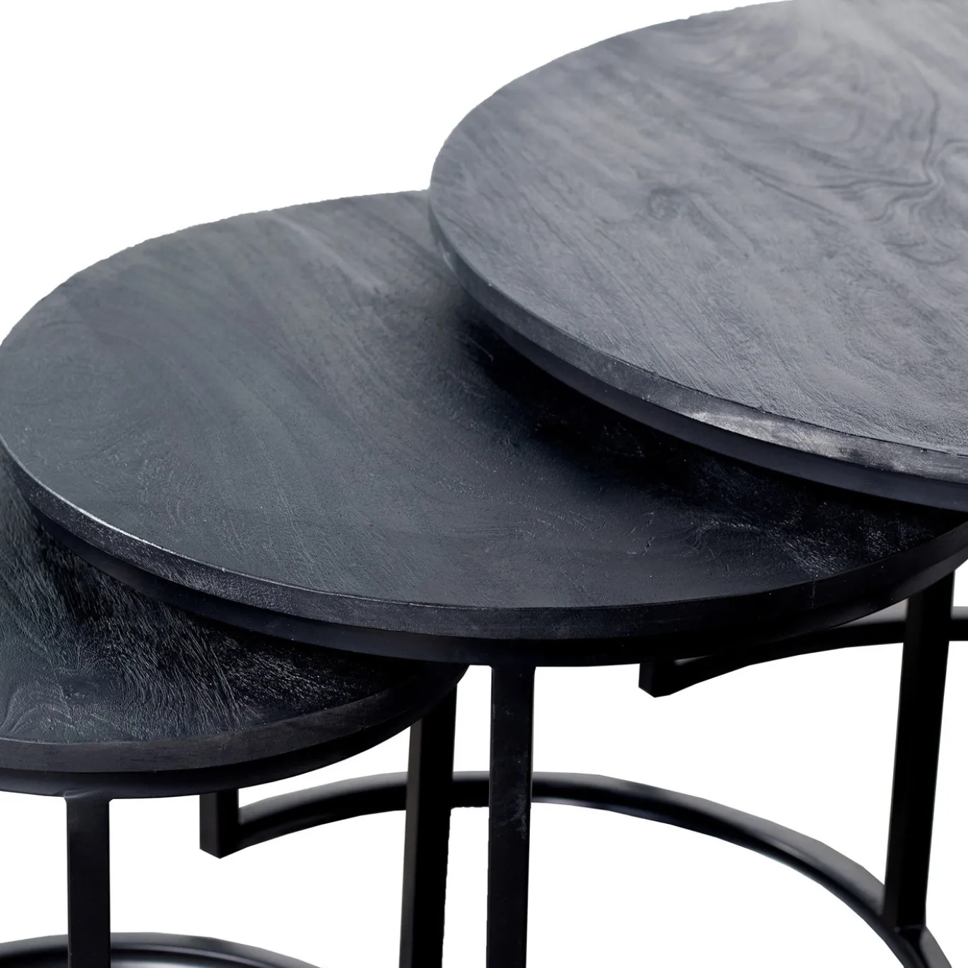 Salontafel Tres Zwart Rond - Giga Meubel
