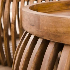 Salontafel Tweak Curve Set van 2 Mangohout Ø80/Ø60