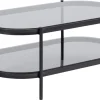 Salontafel Vadodara Glas Grijs 95cm - Giga Living
