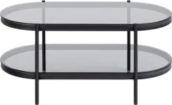 Salontafel Vadodara Glas Grijs 95cm - Giga Living