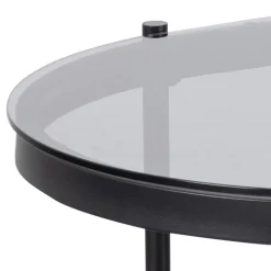 Salontafel Vadodara Glas Grijs 95cm - Giga Living