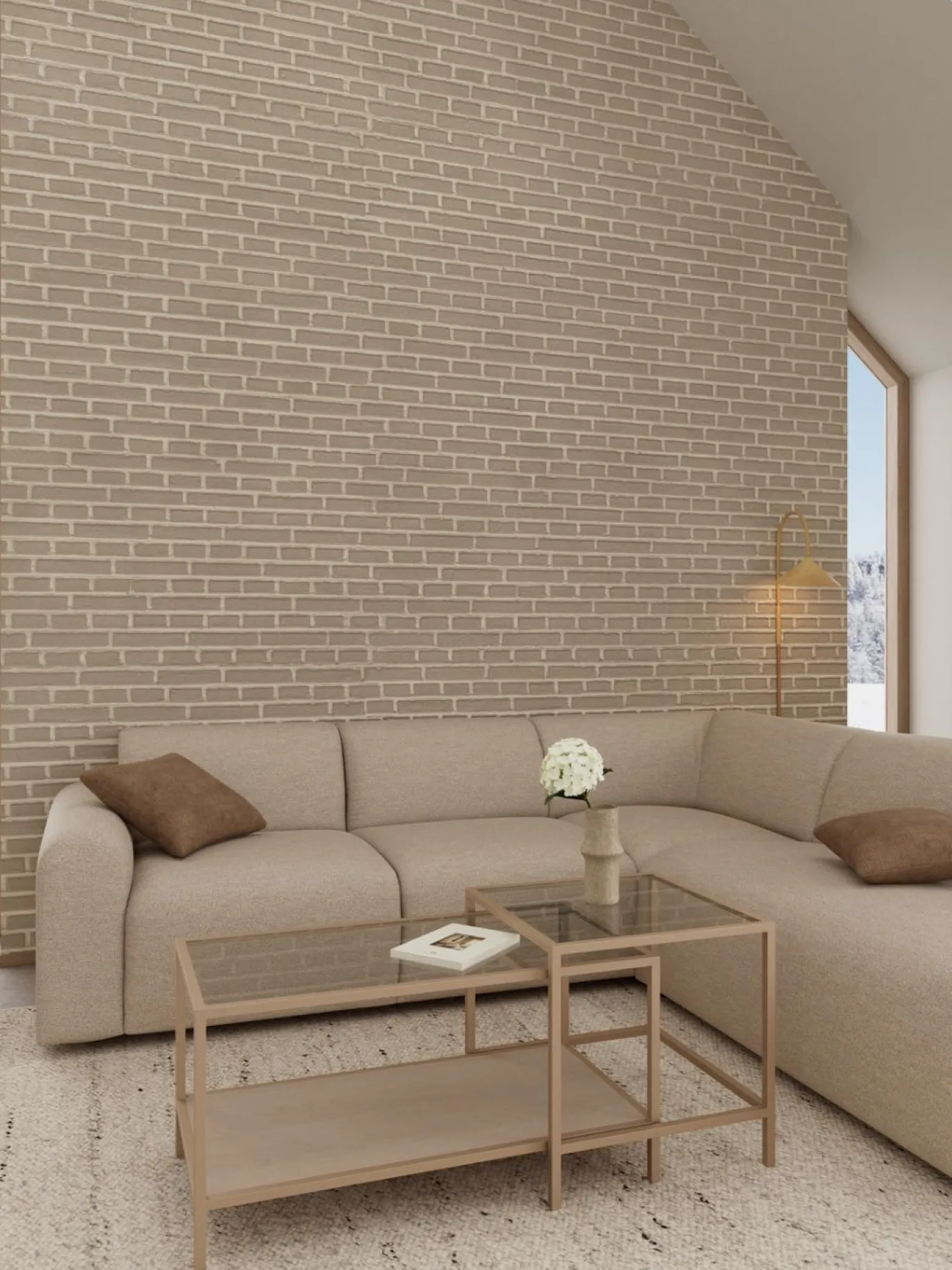 Salontafel Vayen Glas Transparant Set van 2 90cm - Giga Living