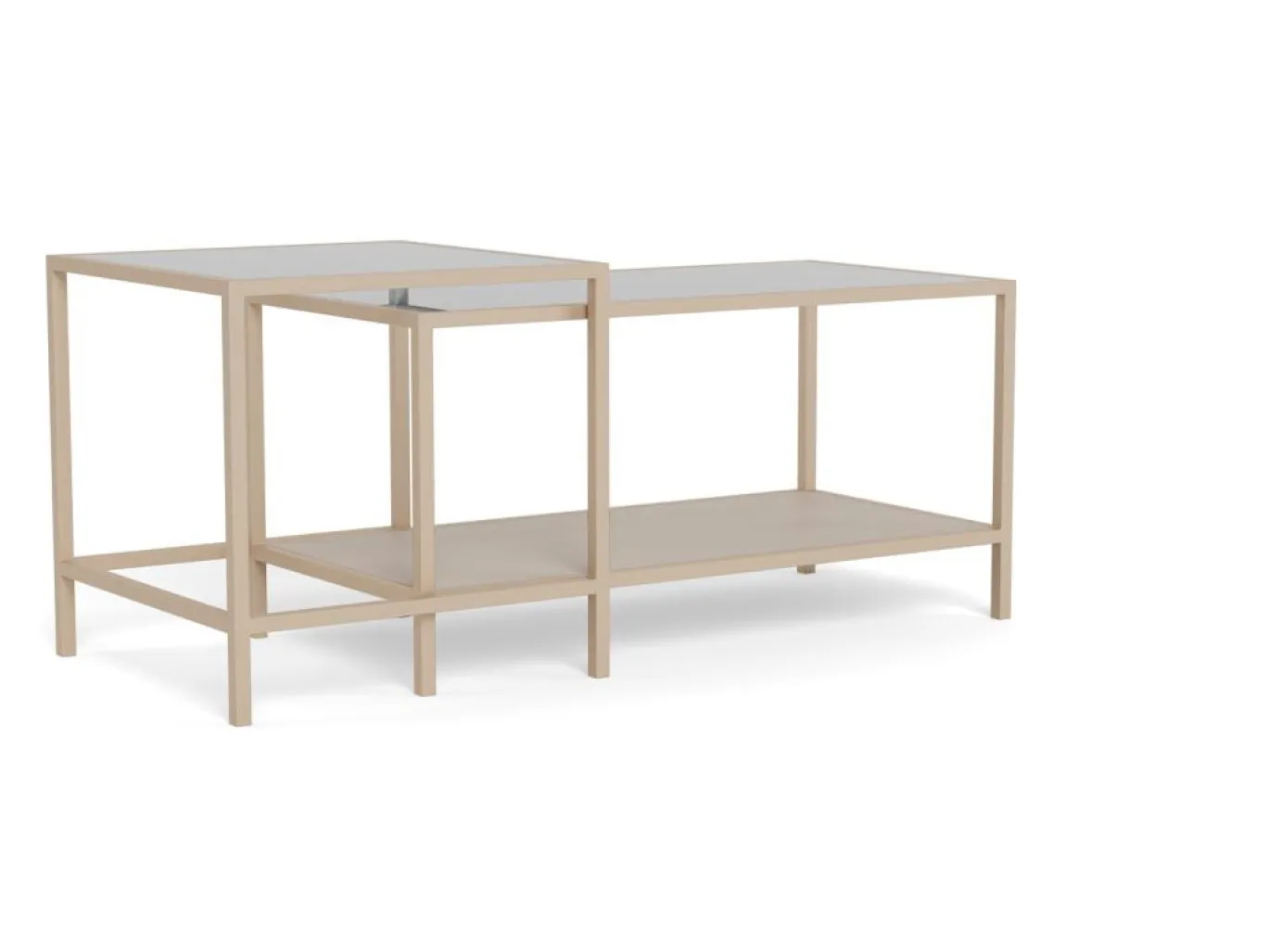 Salontafel Vayen Glas Transparant Set van 2 90cm - Giga Living