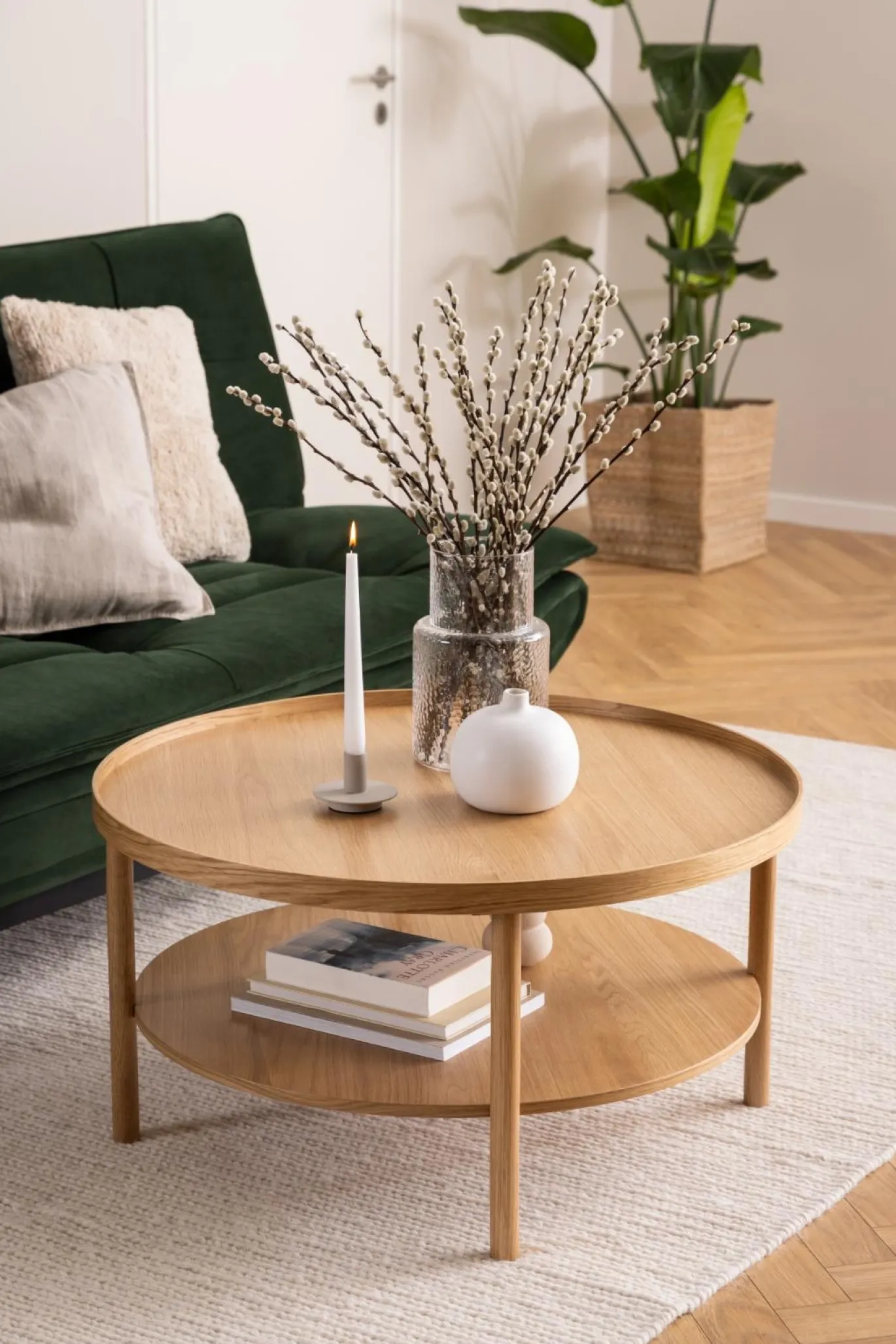 Salontafel Veerle Naturel Ø80x42cm Eiken - Giga Living