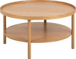 Salontafel Veerle Naturel Ø80x42cm Eiken - Giga Living