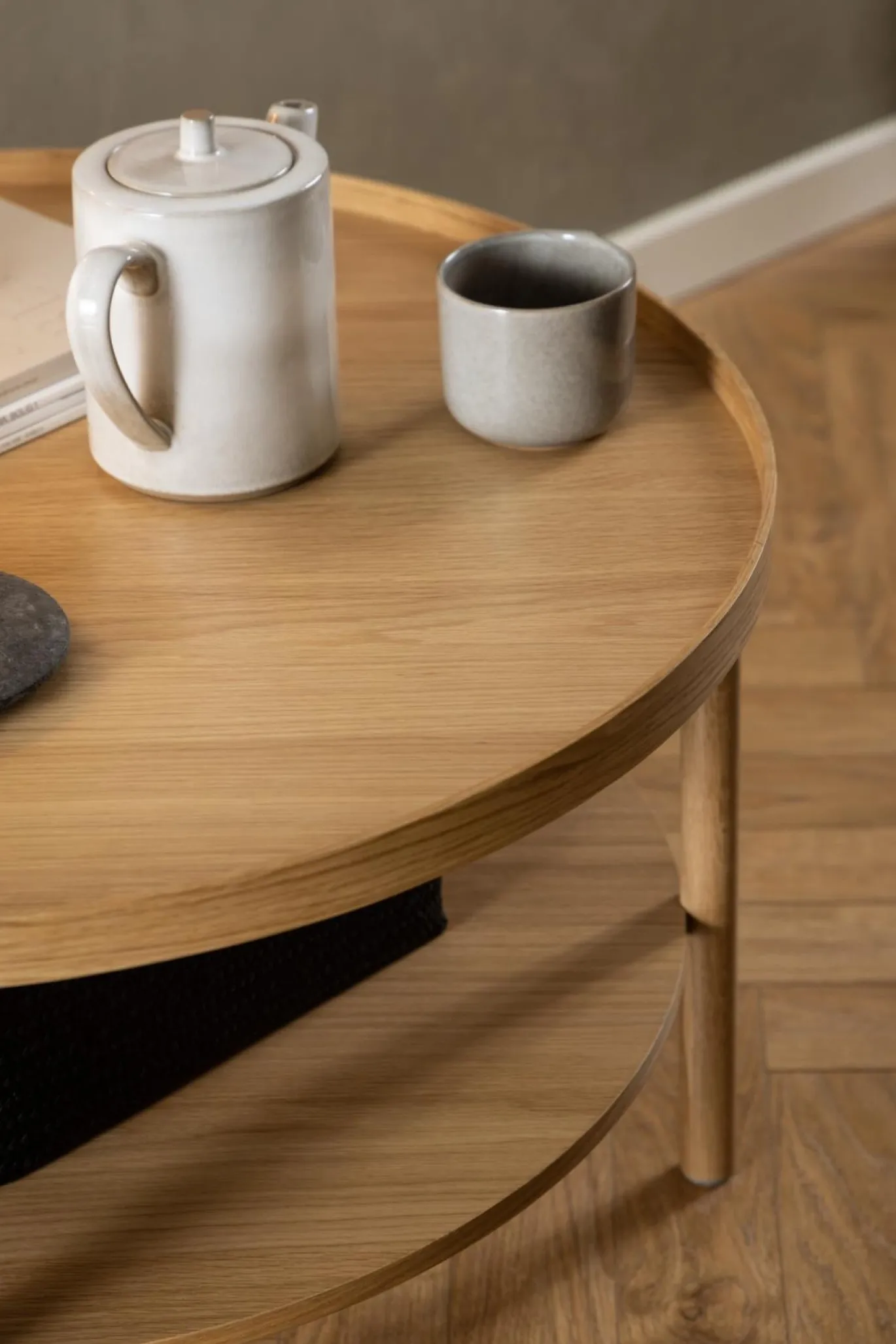 Salontafel Veerle Naturel Ø80x42cm Eiken - Giga Living