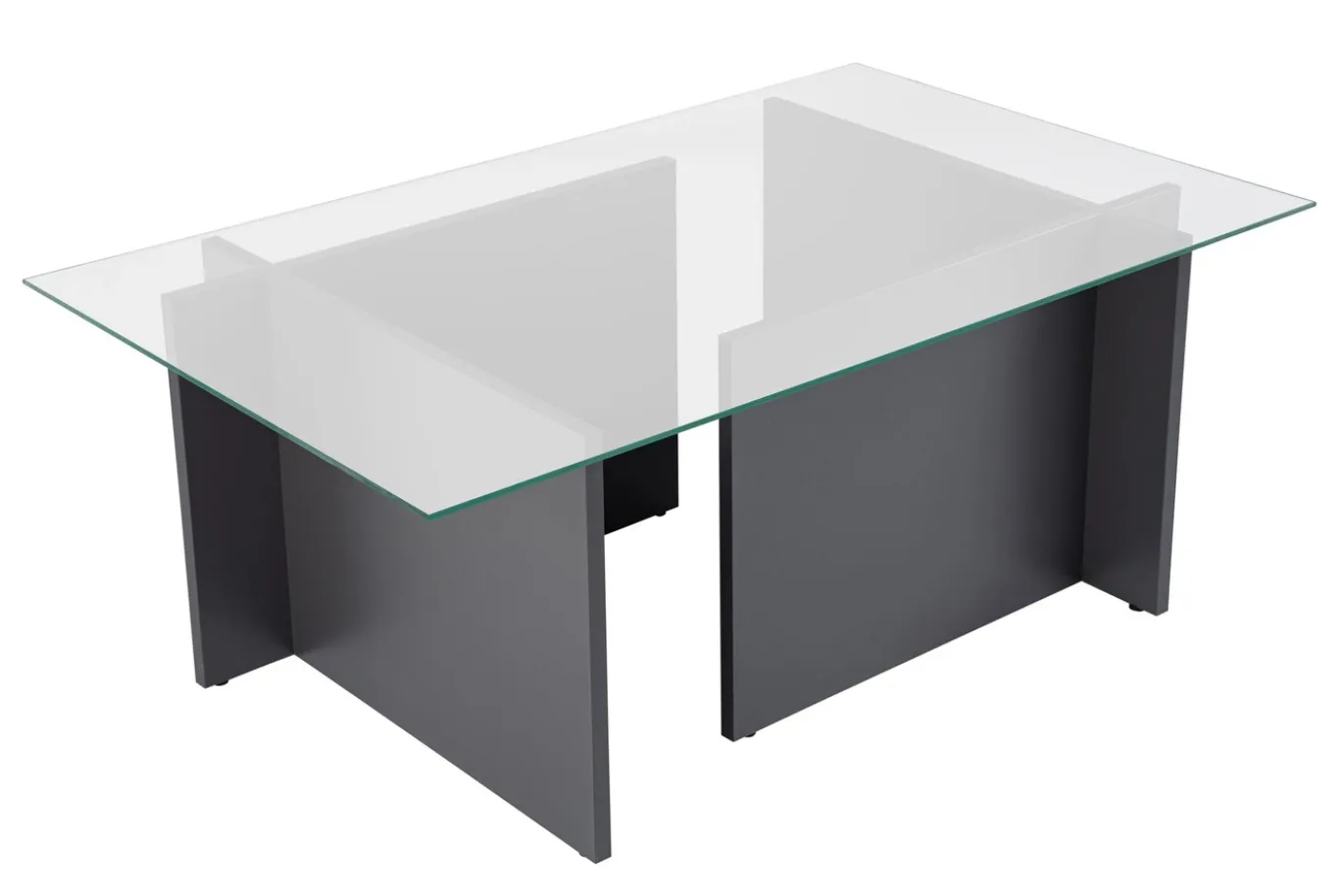 Salontafel Vetrino Glas/Antraciet 105cm