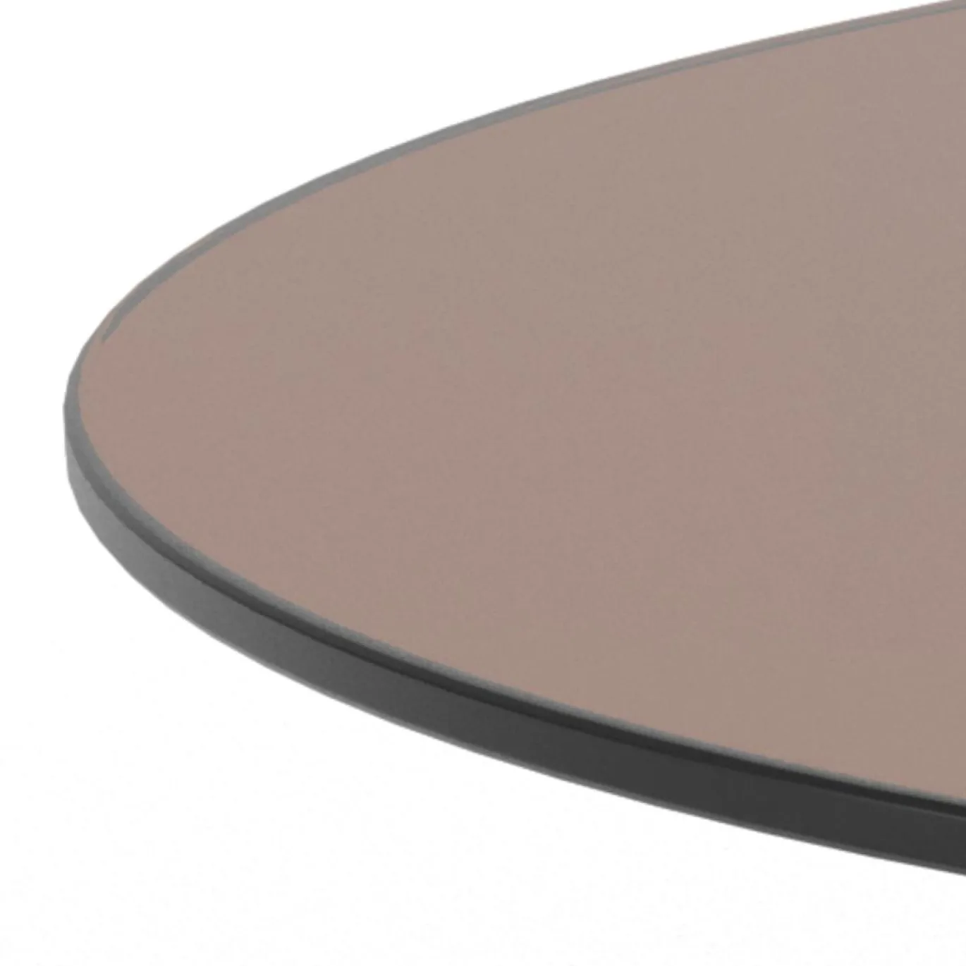 Salontafel Warren Glas Bruin Brons Ø70cm - Giga Living