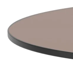Salontafel Warren Glas Bruin Brons Ø45cm - Giga Living