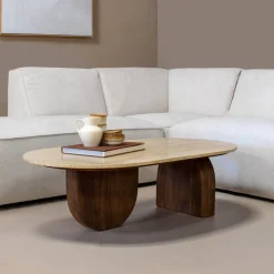 Salontafel Wessel Travertin Bruin - Giga Meubel