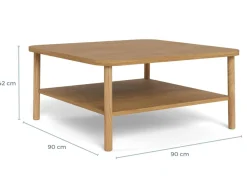 Salontafel Zane Eiken 90cm - Giga Living