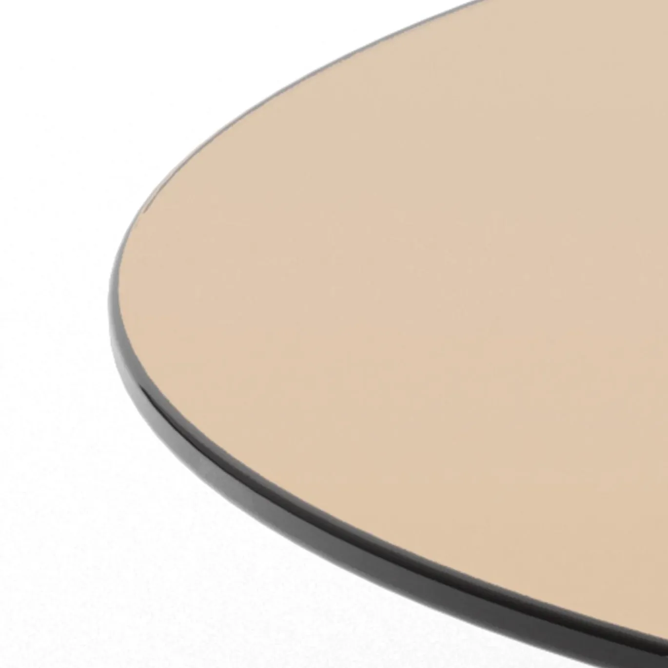 Salontafel Zelon Glas Bruin Ø80cm - Giga Living