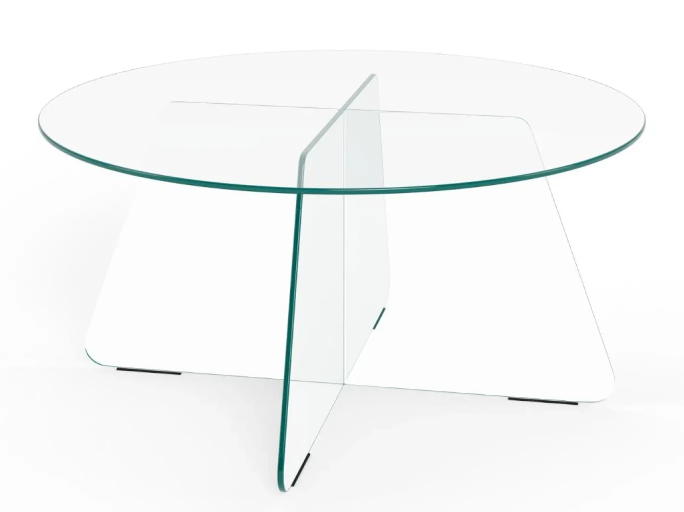 Salontafel Zelon Glas Transparant Ø80cm - Giga Living