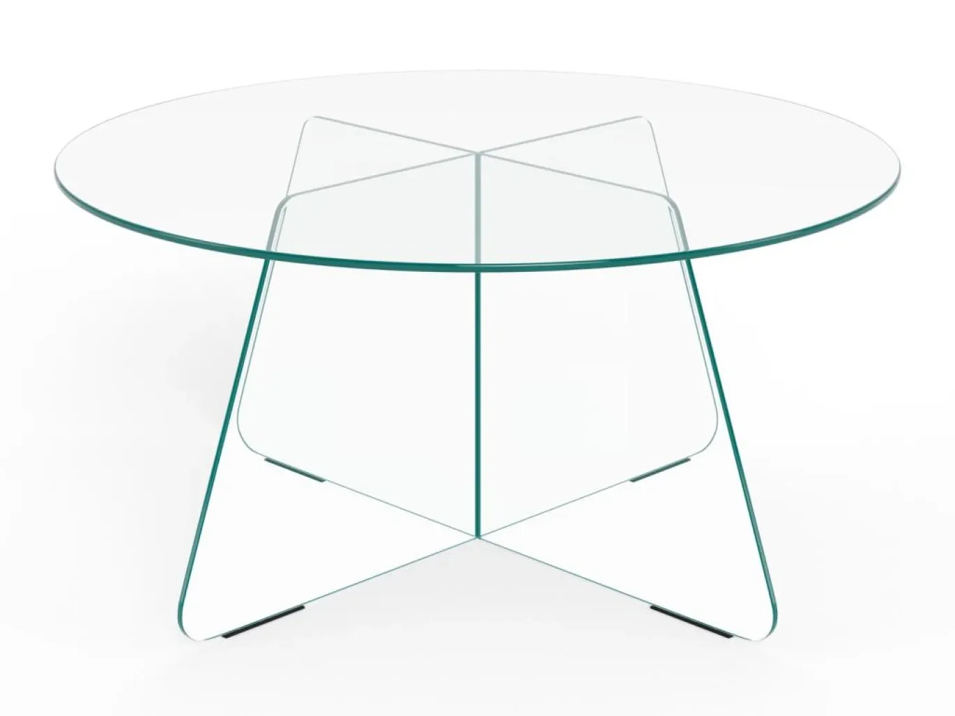 Salontafel Zelon Glas Transparant Ø80cm - Giga Living